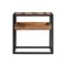 Armen Living Ludgate Square End Table with Shelf in Acacia and Black Metal LCLDLARU - alternate 3